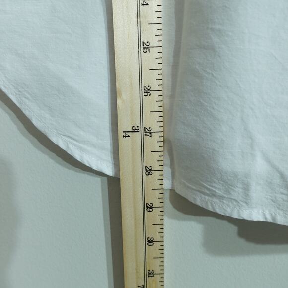 NWT Madewell White Button Short Sleeve Cotton Linen Blend Slim Central Shirt-XL - Picture 15 of 15